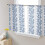 Sheer Curtains Blue Leaf Pattern 52x54 Inch Light Filtering 3