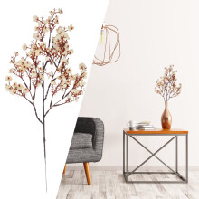 Zen-Inspired Peach Blossom Branches, Realistic Flesh-Colored Artificial Dried Flowers for Vase, Tea Room & Home Decor (19.69")