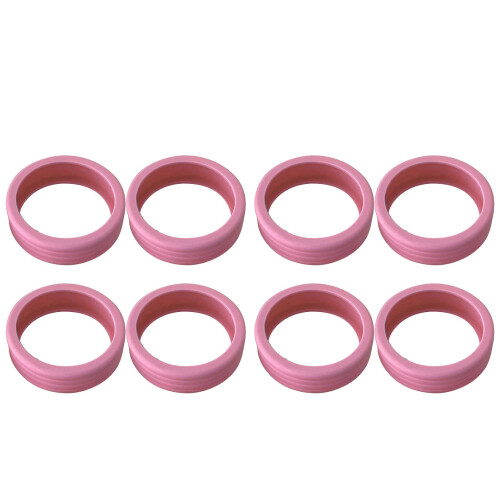 8er-Set Silikon-Radkappen Rosa - Geräuschabsorbierend 1