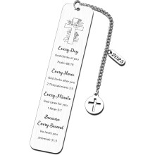 Christian Bookmarks for Baptism, First Communion & Birthdays – Religious Gifts for Boys, Girls, Women & Men, Compatible with Bible Verse Use