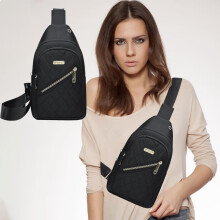 Geantă de mână pentru bărbați și femei, rucsac de umăr pentru piept, rucsac la modă cu orificiu pentru căști, geantă pentru drumeții și