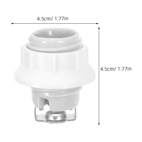 Light Bulb Sockets E14 Full Thread Light Socket White 1Set 1