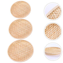 Bamboo Tray 5.1x5.1 inches 3 pcs