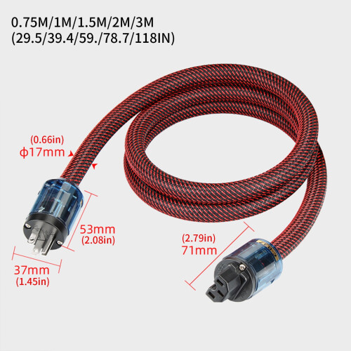 Geschirmtes Netzkabel für Audiogeräte mit Kupfer 2