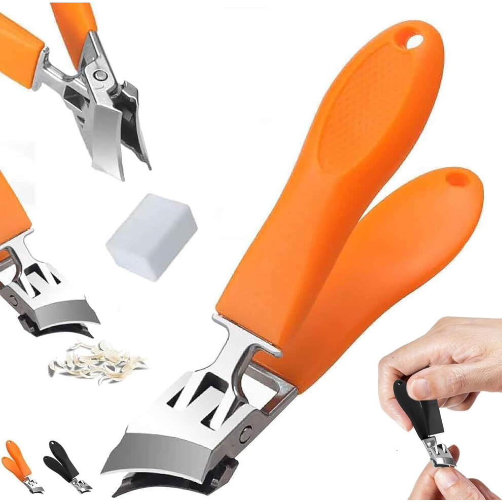 2026 New Toenail Clippers For Thick Toenails, Wide Jaw Opening Anti-Splash Slanted Nail Clipper,Ergonomically Designed For Ingrown, Curved Toenail