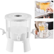 Bouilloire rotative à 4 compartiments avec base froide, robinet distributeur et robinet – Compatible avec thé glacé, jus, pichet