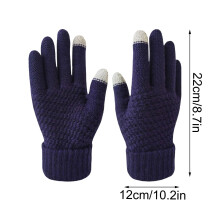 Winterhandschoenen, warme winterhandschoenen voor dames, gebreide touchscreenhandschoenen voor koud weer