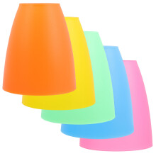 Lot de 5 abat-jour en plastique pour la maison, couleurs assorties, style chaleureux pour chambre ou salon