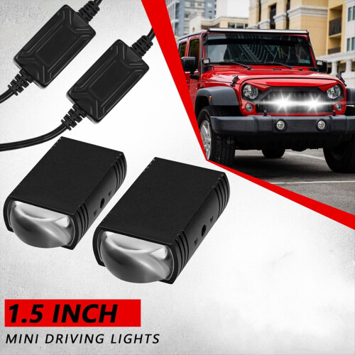 Luz de LED para grade dianteira branca/âmbar 1,5 polegadas 30W 9-32V - Pacote com 2 1