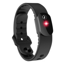 Black Anti-static Wristband Silicone+Plastic for Static Discharge 25*1.5cm Built-in Battery 1000 Day Operation