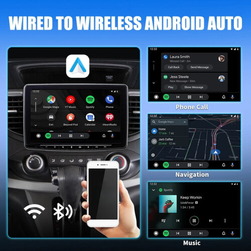 Trådløs Auto2-i-1USB-adapter til CarPlay og Android 2