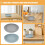2pcs Silicone Suction Plate for Elderly Non Skid Dinnerware Deep Gray Home Use 2