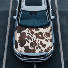Cow Print Car Hood Cover – Removable, Washable, Universal Fit for Trucks, Cars, SUVs, Vans; Compatible with All Models
