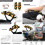Butterfly Daisy sort kontorstolbetræk sæt 5 stk. PU 5