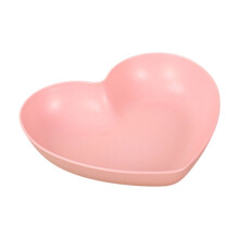 Heart-Shaped Plastic Plate (5.5"x5.9"), Dishwasher & Microwave Safe, for Salad/Dessert/Snacks – Pink, Valentine's Day, Party – Compatible with