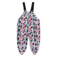 Tao Boys Girls Waterproof Suspender Rain Pants Outdoor Toddler Rain Bib Kids Mud Proof Overall Fishing BibBlack10-11 Years