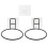Wall Mounted Dog Bowl Holders Pet Feeding Bowl Rack Plastic 2Pcs 1