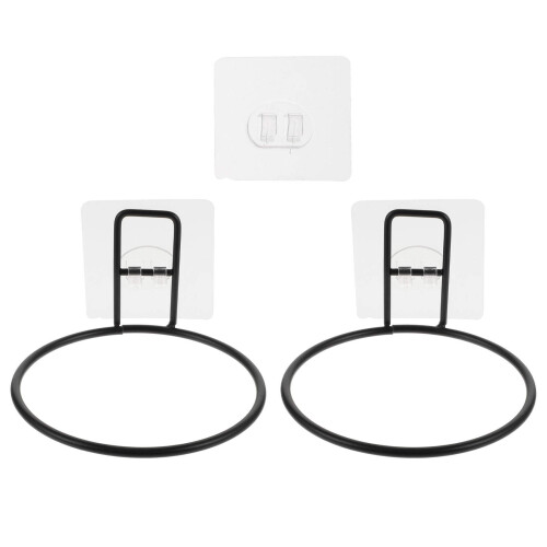 Wall Mounted Dog Bowl Holders Pet Feeding Bowl Rack Plastic 2Pcs