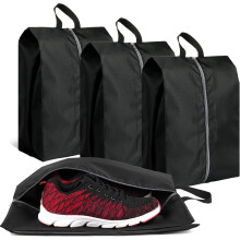 Portable Zippered Shoe Bags for Travel Set of 4 Waterproof Storage Solutions
