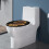 Toilettendeckelbezug mit Sonnenblumenmuster und Pferd, oval, mit elastischem Rand 3