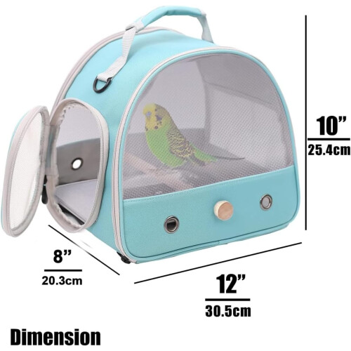 Gaiola de viagem para pássaros com poleiro e tapete para pássaros pequenos. 1