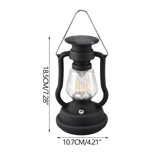 Linterna solar retro de mano DAMAI para exteriores con efecto de llama. 1