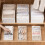 Foldable White Clothing Storage Box 7 Grids with Adjustable Dividers 5