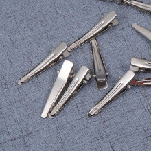Duckbill Hair Clips Silver 80 Pcs