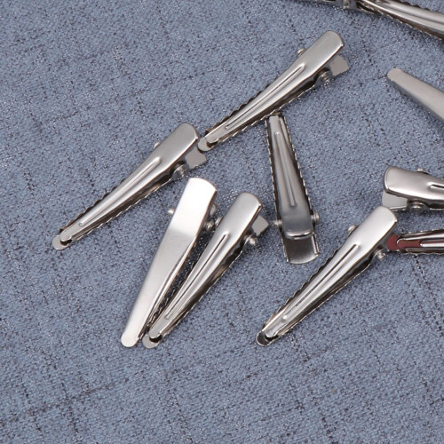 Duckbill Hair Clips Silver 80 Pcs