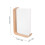 Acrylic Photo Frame Double-Sided with Wooden Base Beige 2