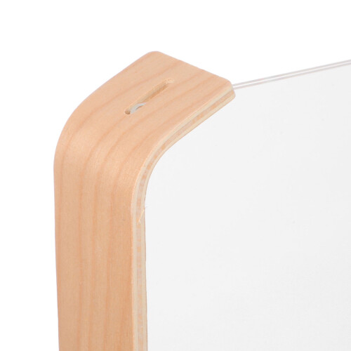Acrylic Photo Frame Double-Sided with Wooden Base Beige 2