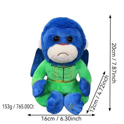 Anime Monkey Magic Dress-Up Witch Plush Doll 1