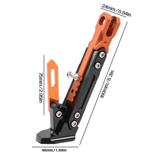 Motorcycle Kickstand Universal Adjustable Footrest Bracket 2