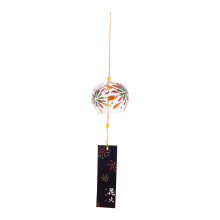 Pendentif carillon éolien en verre de style japonais avec motif 3