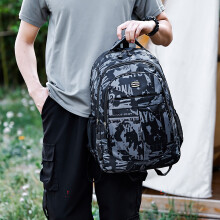 Camouflage Student Backpack – Large, Lightweight, Water-Repellent, Breathable Straps, Multiple Compartments, Compatible with Junior/High School
