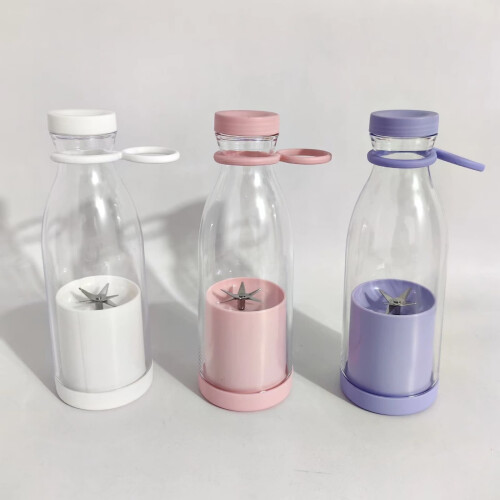 Portable USB Wireless Charging Fruit Blender Bottle with 6-Blade, Compatible with Home Kitchen 1