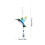 Eisvogel-Metall-Windspiel für Garten oder Balkon (Modell B) 2