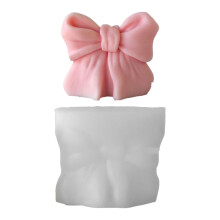 Moule à bougie en forme de nœud papillon, en silicone alimentaire réutilisable (1 pièce)