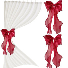 Silky Bow Curtain Tiebacks Decorative Ribbon Holdbacks 2