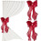 Silky Bow Curtain Tiebacks Decorative Ribbon Holdbacks 2 1