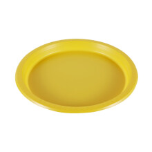 20Pcs 7in Yellow Plastic Dinner Plates, Disposable & Microwavable, Recyclable, for BBQ, Picnic, Parties, Travel – Compatible with Standard