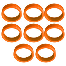 8 Stück Silikon-Radabdeckungen in Orange für Gepäck