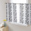 Sheer Curtains Black & White Leaf Design 52x45 Inch Light 3