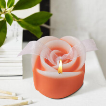 Bougies parfumées roses roses (12 pièces) - Cadeau de mariage