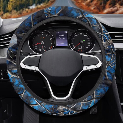 Camo Steering Wheel Cover 15 inch Elastic Soft 1