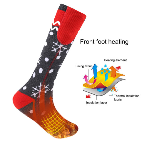 5000mAh Heated Socks 6-10.5US Red/Blue APP-Control 2