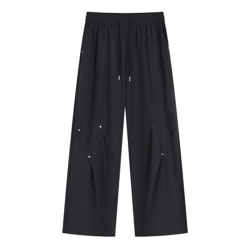 Ανδρικό παντελόνι slim fit, ελαστικό, casual, με τρουκς, ελαφρύ, αναπνεύσιμο,