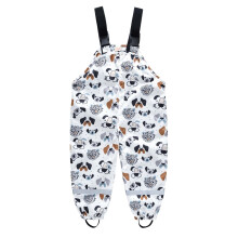 Tao Boys Girls Waterproof Suspender Rain Pants Outdoor Toddler Rain Bib Kids Mud Proof Overall Fishing BibWhite8-9 Years