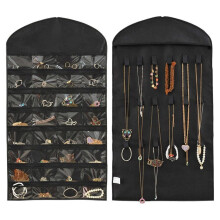 Closet Hanging Jewelry Organizer Necklace Storage Holder Travel Display Case Bag