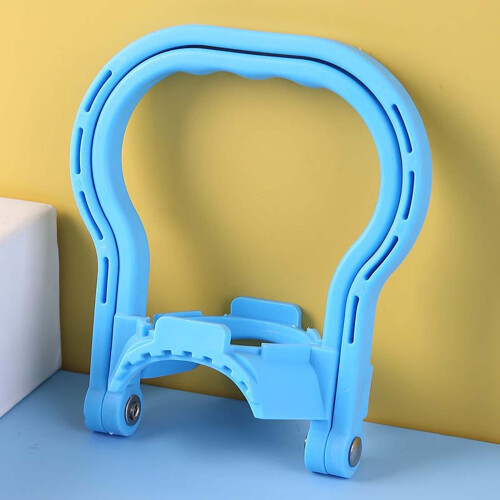 Waterfleshouder met ergonomische handgreep voor emmers van 5-20 liter, blauw